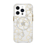 Case-Mate Floral Gems MagSafe CaseFor iPhone 15 Pro - Gold