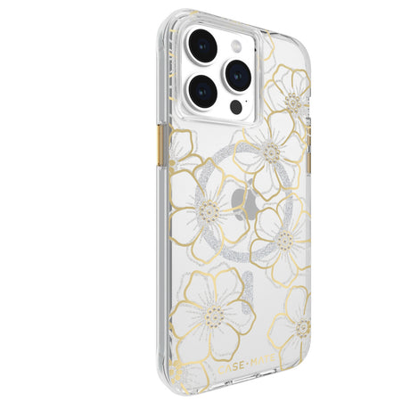 Case-Mate Floral Gems MagSafe CaseFor iPhone 15 Pro Max - Gold
