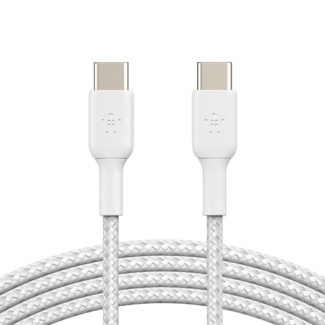 Belkin BoostCharge Braided USB-C to USB-C Cable - 2 Pack White