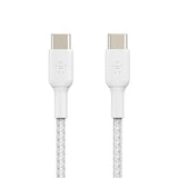 Belkin BoostCharge Braided USB-C to USB-C Cable - 2 Pack White