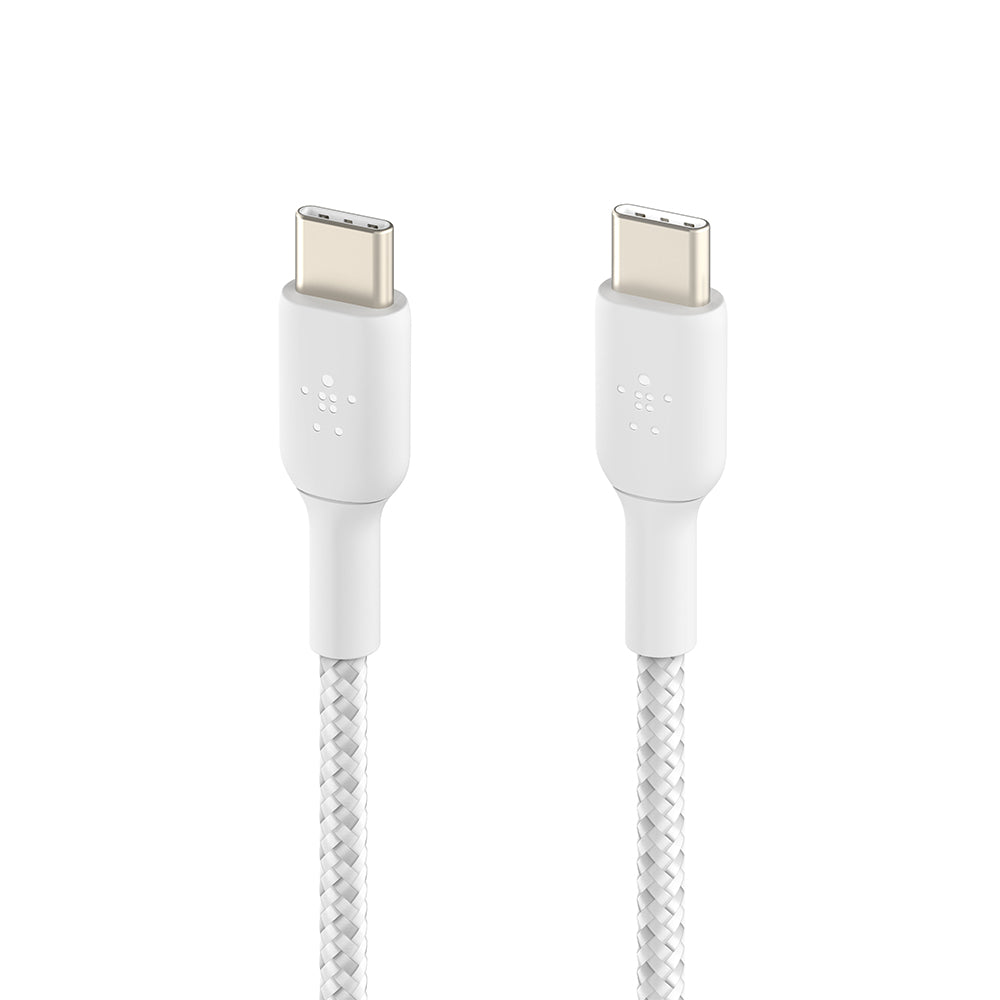 Belkin BoostCharge Braided USB-C to USB-C Cable - 2 Pack White