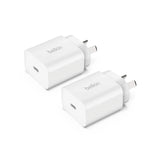 Belkin BoostCharge USB-C PD 3.0 Wall Charger 20W - 2 Pack White