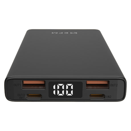 EFM 10 000mAh Digital Power BankWith 20W Output - Black