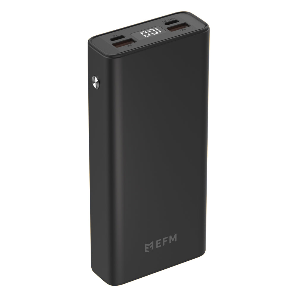 EFM 20,000mAh Digital Power Bank - With 20W Output - Black