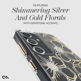 Case-Mate Floral Gems CaseFor Samsung Galaxy S24 - Gold