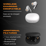 EFM Chicago TWS EarbudsWith Advanced Active Noise Cancelling - White