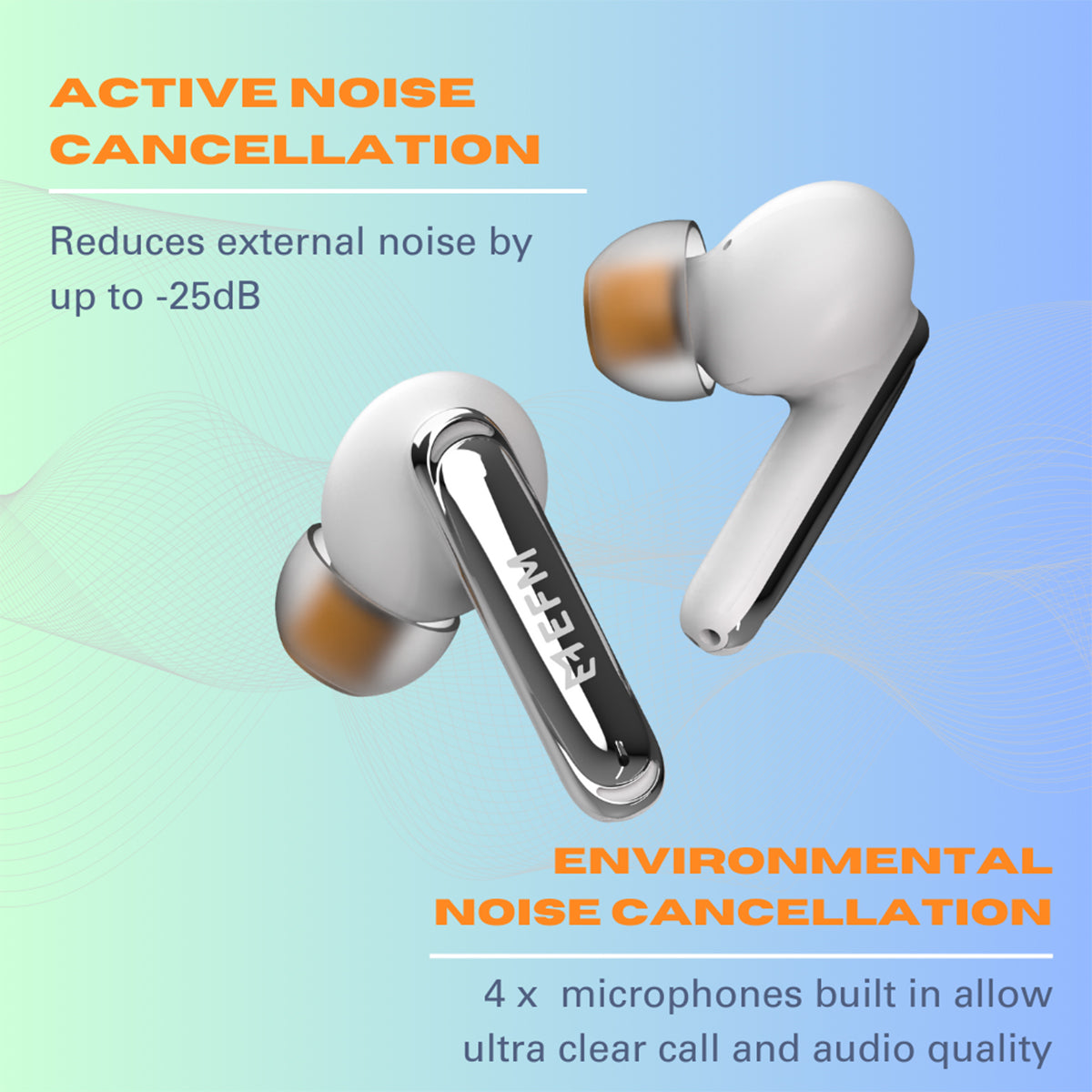 EFM New Orleans TWS EarbudsWith Active Noise Cancelling - Black