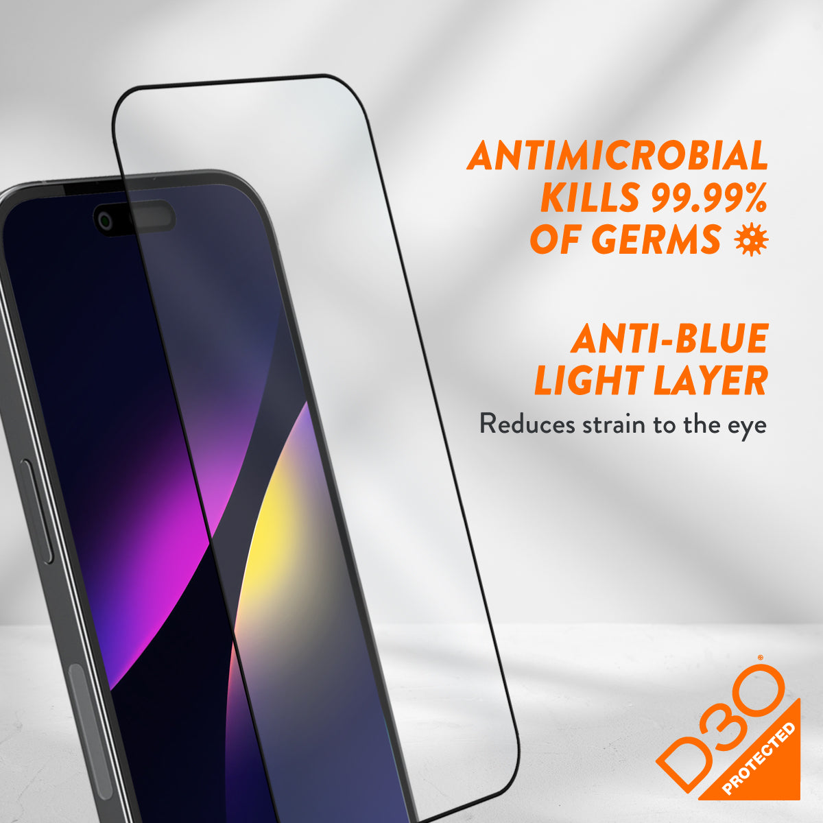 EFM ScreenSafe Glass with D3O Screen ArmourFor iPhone 15 Pro