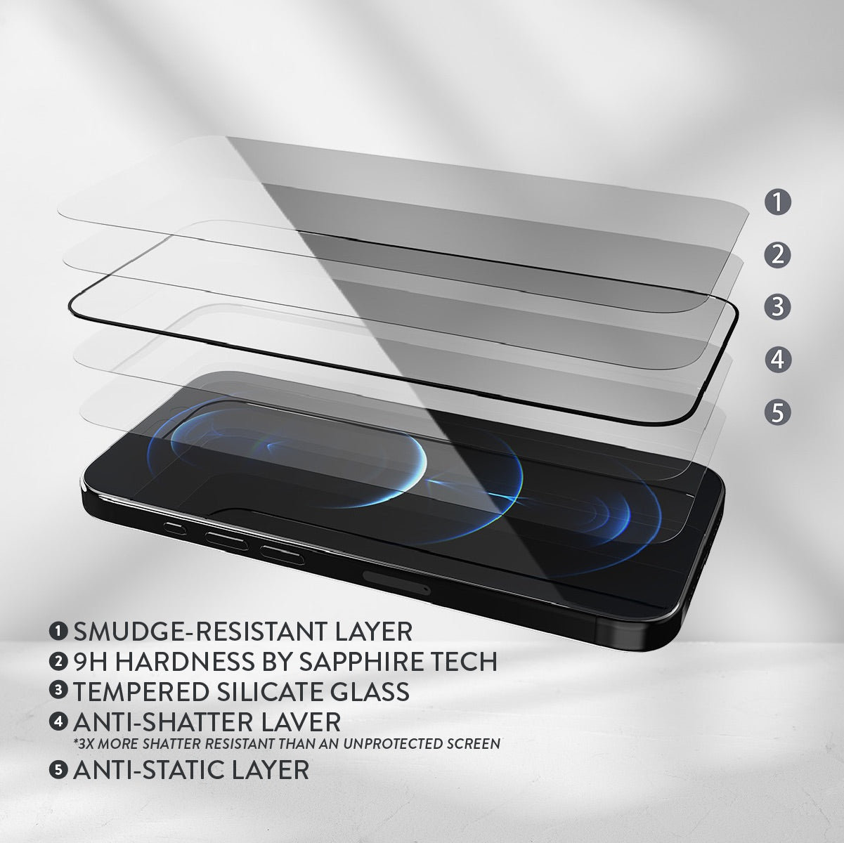 EFM Impact Glass Screen ArmourFor iPhone 15 Pro