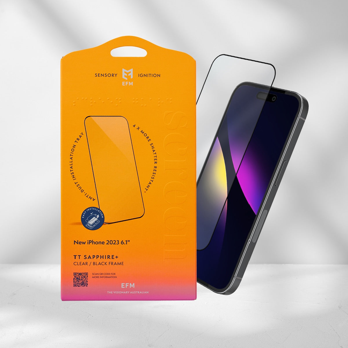 EFM TT Sapphire Screen ArmourFor iPhone 15