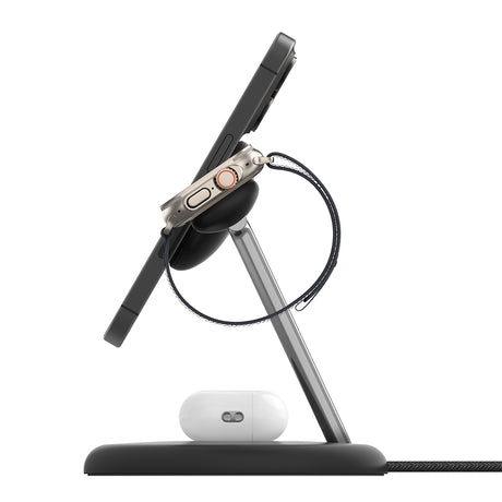 Belkin BoostCharge Pro 3-in-1Magnetic Wireless Charging Stand with Qi2 15W - Black