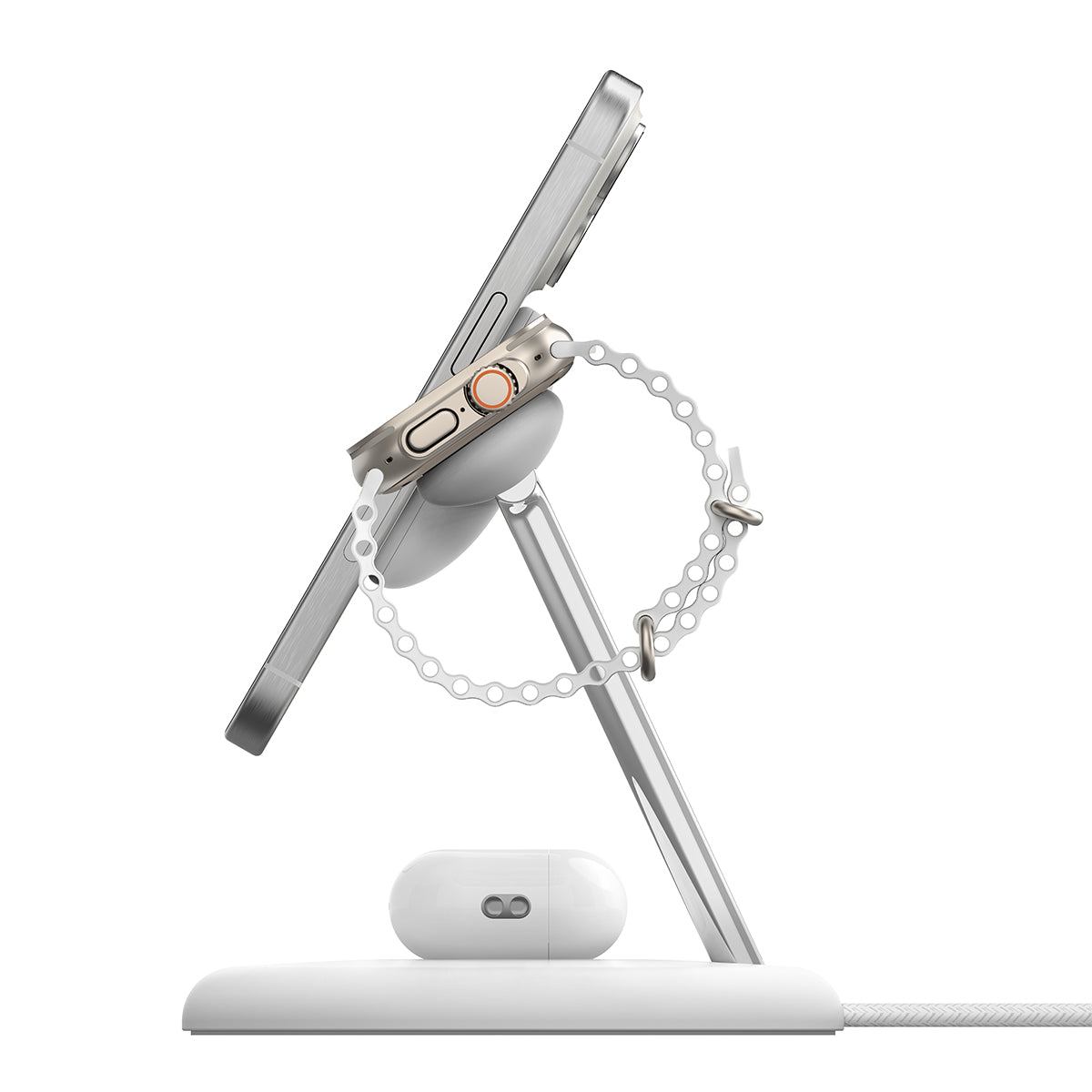 Belkin BoostCharge Pro 3-in-1Magentic Wireless Charging Stand with Qi2 15W - White