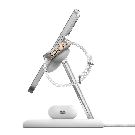 Belkin BoostCharge Pro 3-in-1Magentic Wireless Charging Stand with Qi2 15W - White