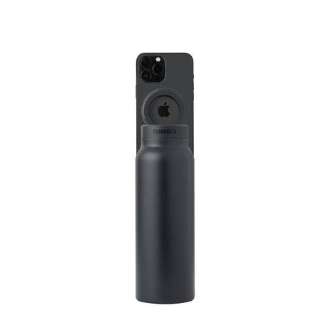 Ringo Water Bottle - with Magnetic Phone Mount - Black 710ml (24oz)