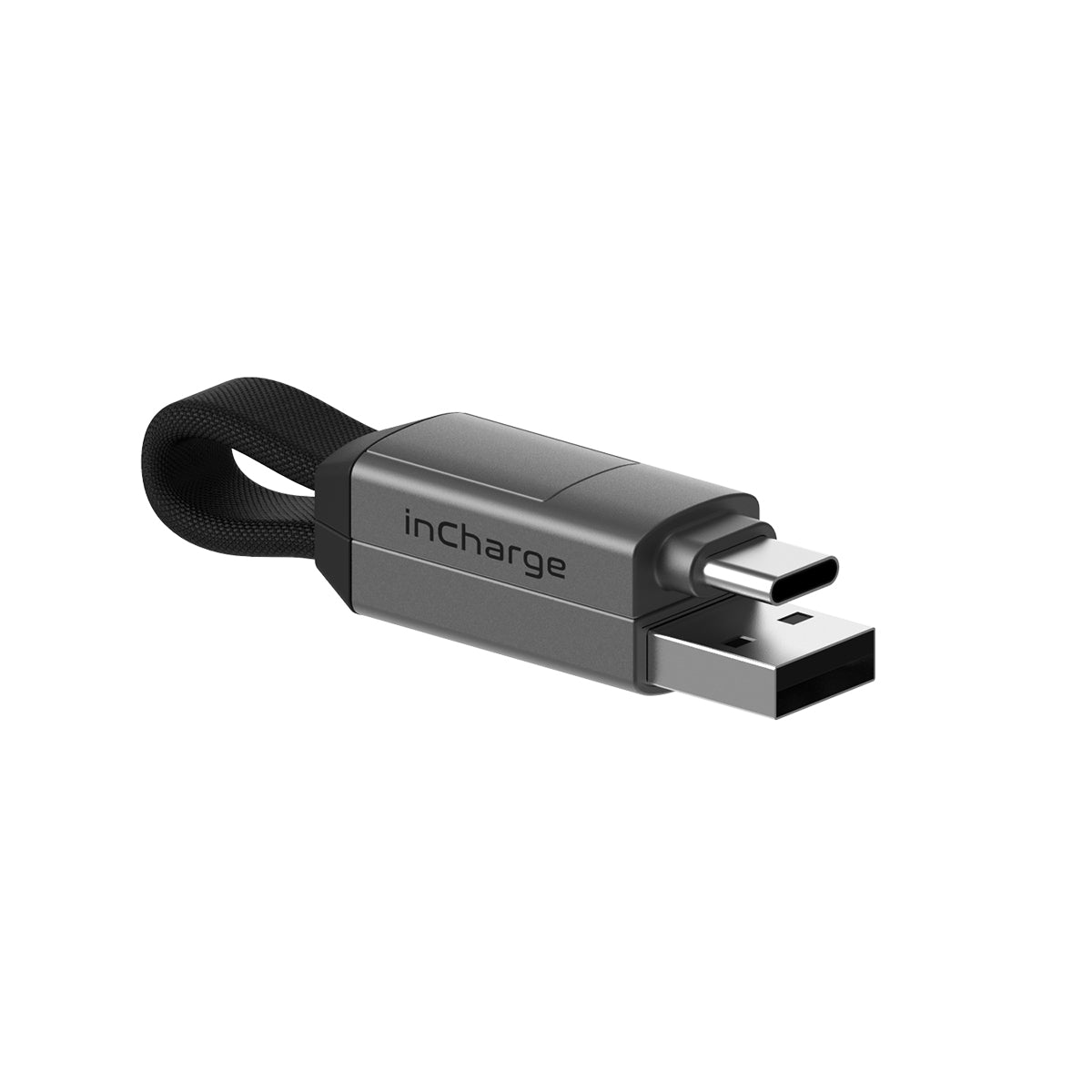 Rolling Square inCharge 6  - 18W 6 in 1 Keyring Cable - Mercury Grey