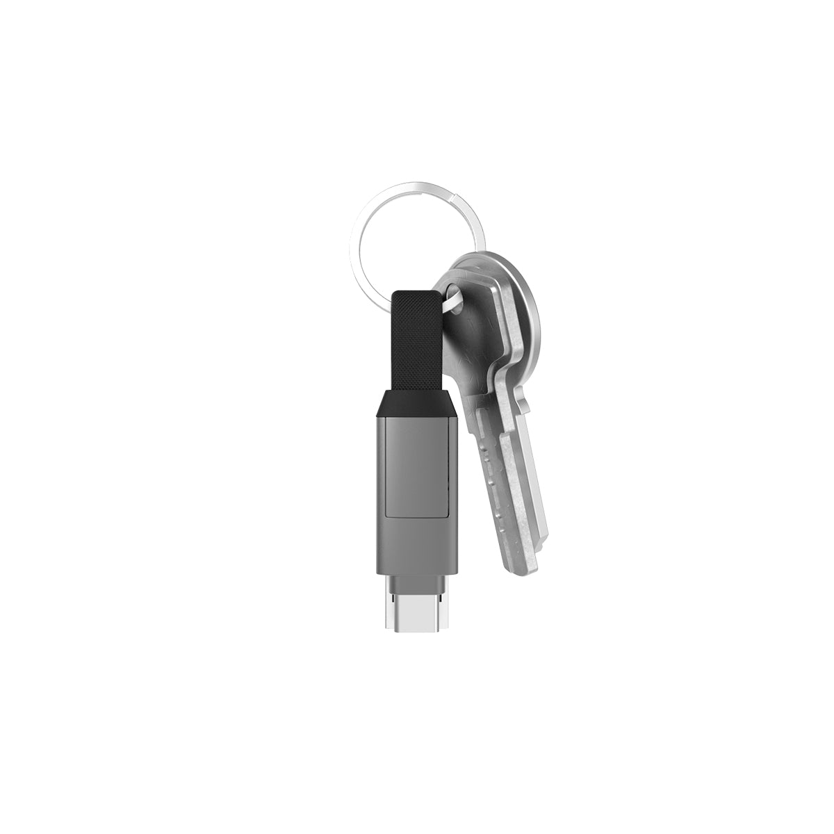 Rolling Square inCharge 6  - 18W 6 in 1 Keyring Cable - Mercury Grey
