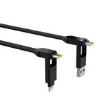 Rolling Square inCharge XL100W 6 in 1 Travel Charging Cable - 3M- Urban Black