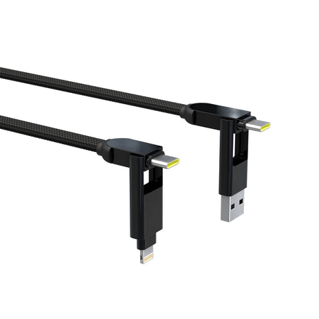 Rolling Square inCharge XL100W 6 in 1 Travel Charging Cable - 3M- Urban Black