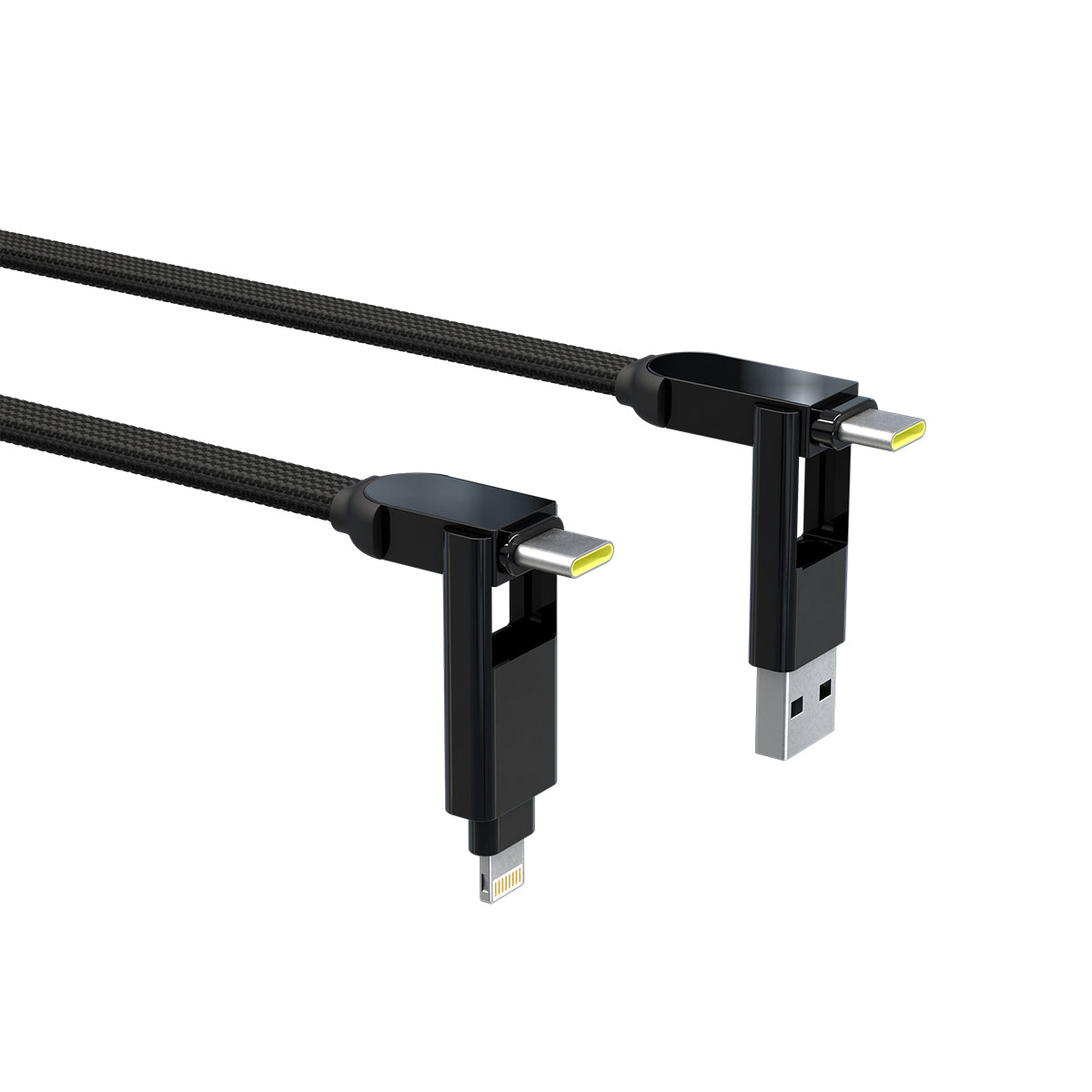 Rolling Square inCharge XL100W 6 in 1 Travel Charging Cable - 2M- Urban Black