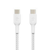 Belkin BoostCharge USB-C to USB-C Braided 1M CableUniversally compatible - White