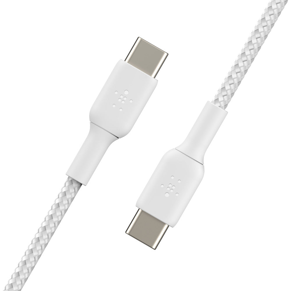 Belkin BoostCharge USB-C to USB-C Braided 1M CableUniversally compatible - White