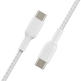 Belkin BoostCharge USB-C to USB-C Braided 1M CableUniversally compatible - White