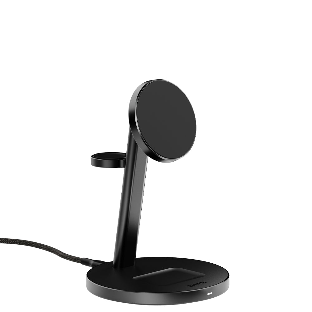 EFM Qi2 Trio Wireless Charge Stand - With 30W Power Supply and 1.2M Cable