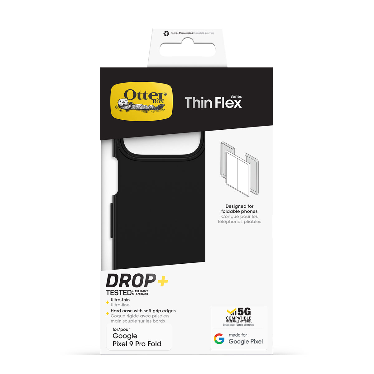 Otterbox Thin Flex CaseFor Google Pixel 9 Pro Fold - Black