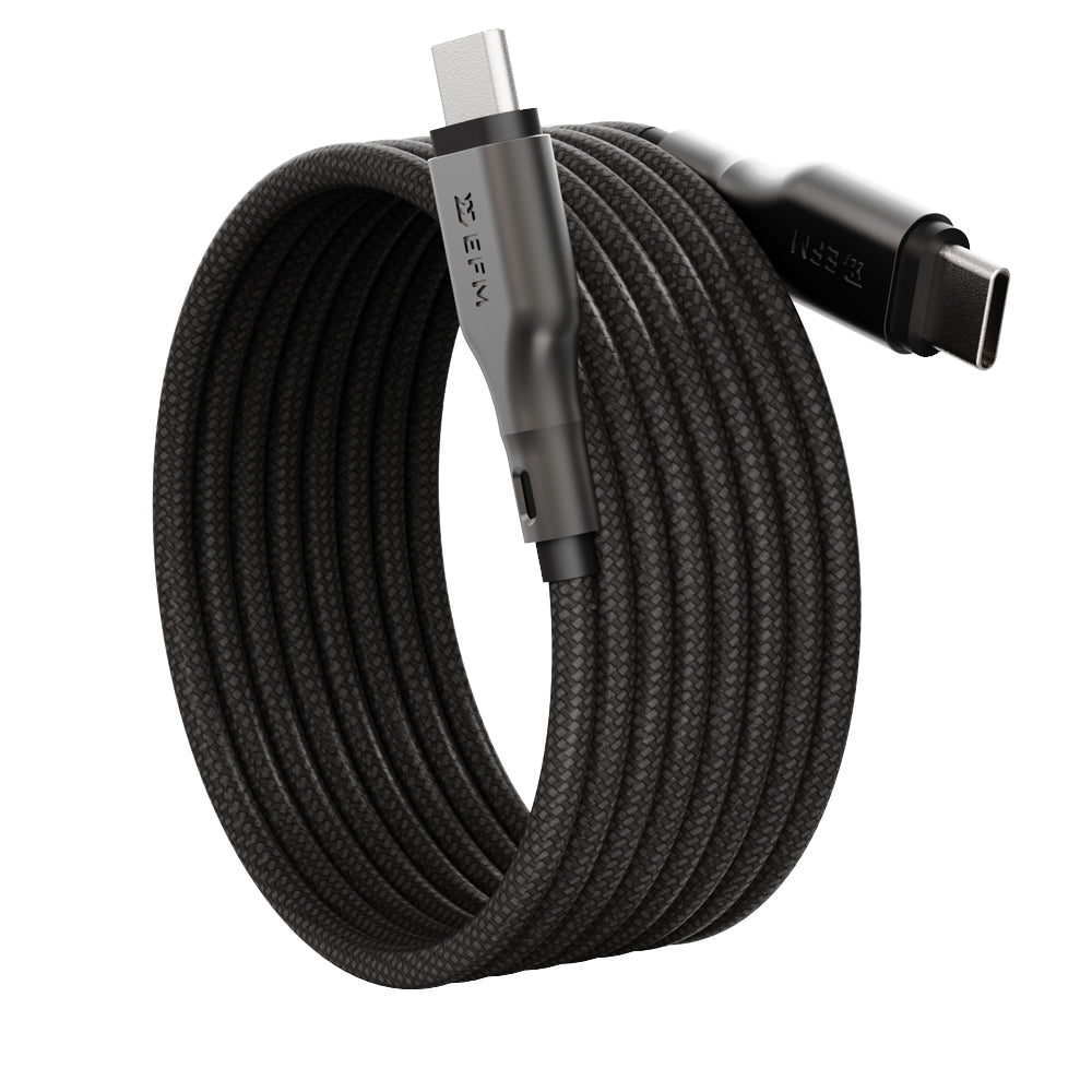 EFM Mag-Coil USB-C to USB-C CableWith Magnetic Self-Coiling Cable Management 2M