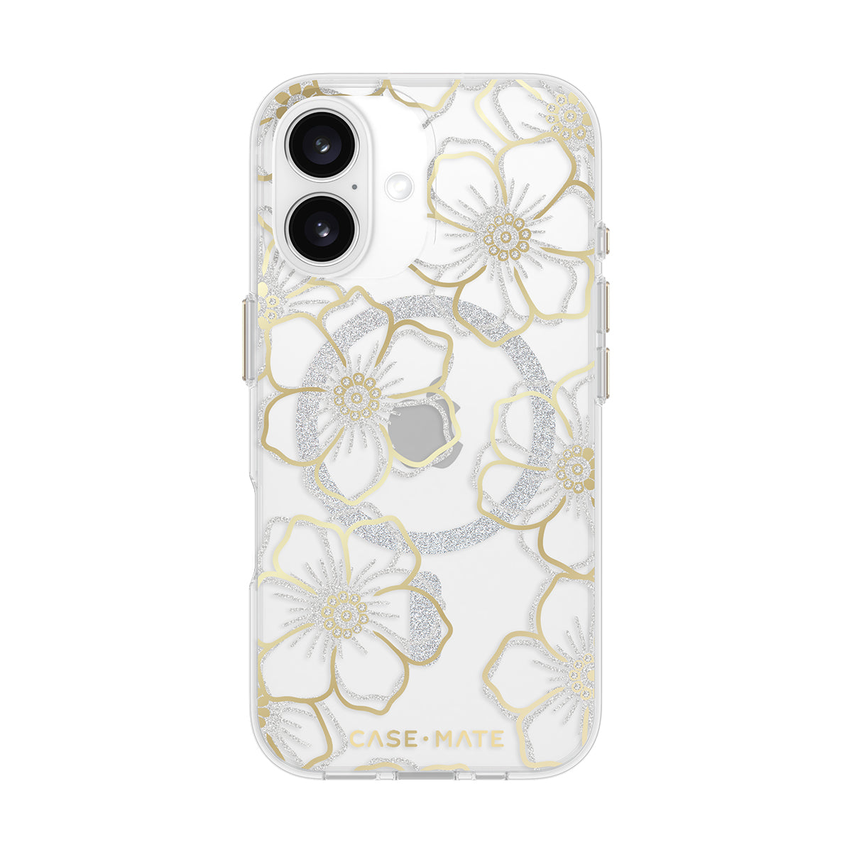 Case-Mate Floral Gems MagSafe CaseFor iPhone 16 - Gold