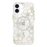 Case-Mate Floral Gems MagSafe CaseFor iPhone 16 Plus - Gold