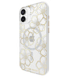 Case-Mate Floral Gems MagSafe CaseFor iPhone 16 Plus - Gold