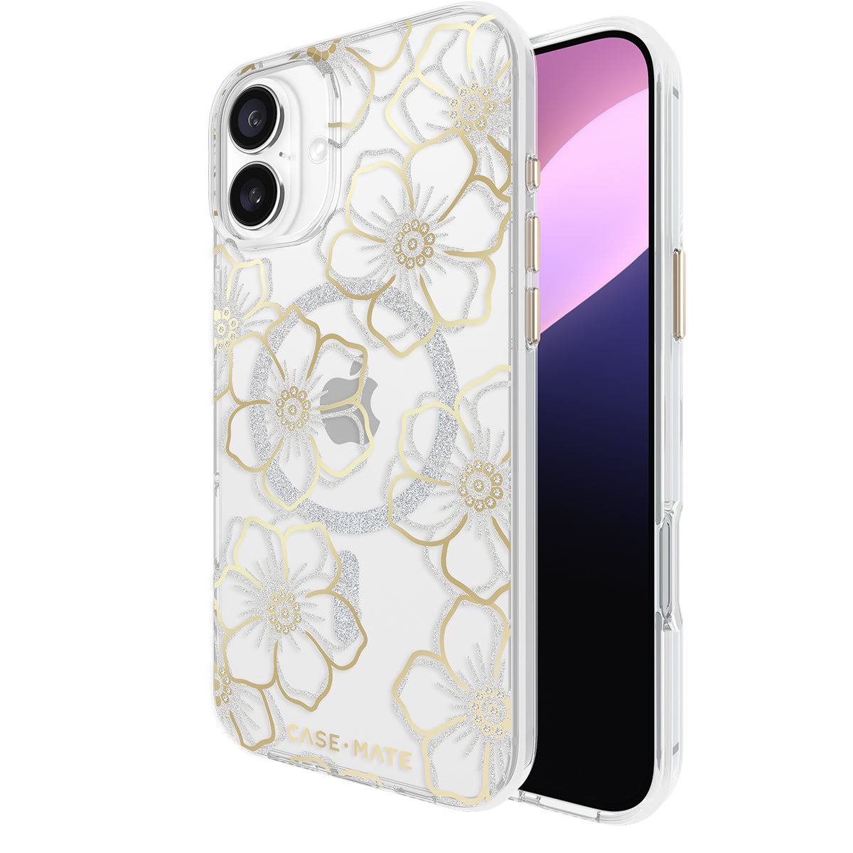 Case-Mate Floral Gems MagSafe CaseFor iPhone 16 Plus - Gold