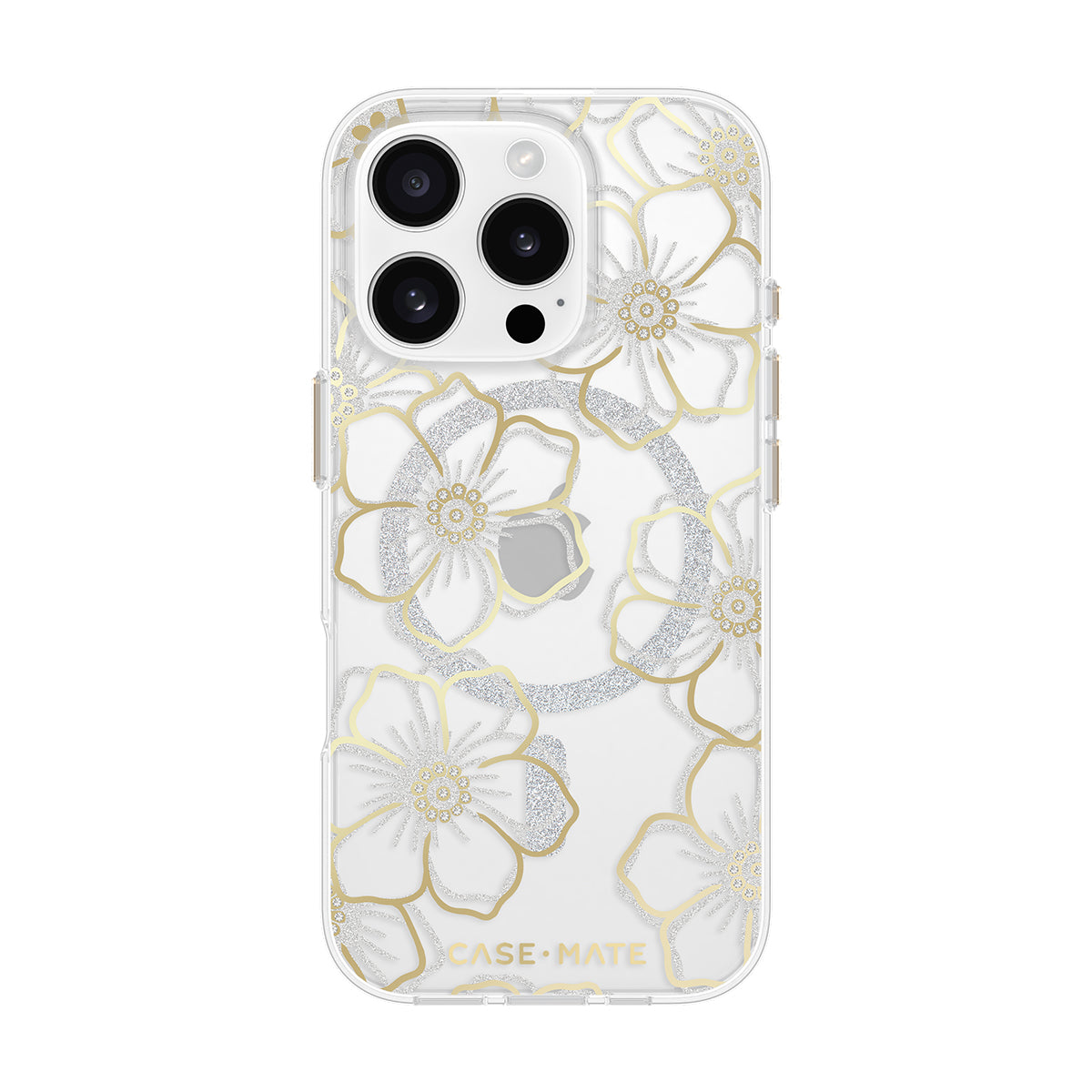 Case-Mate Floral Gems MagSafe CaseFor iPhone 16 Pro - Gold