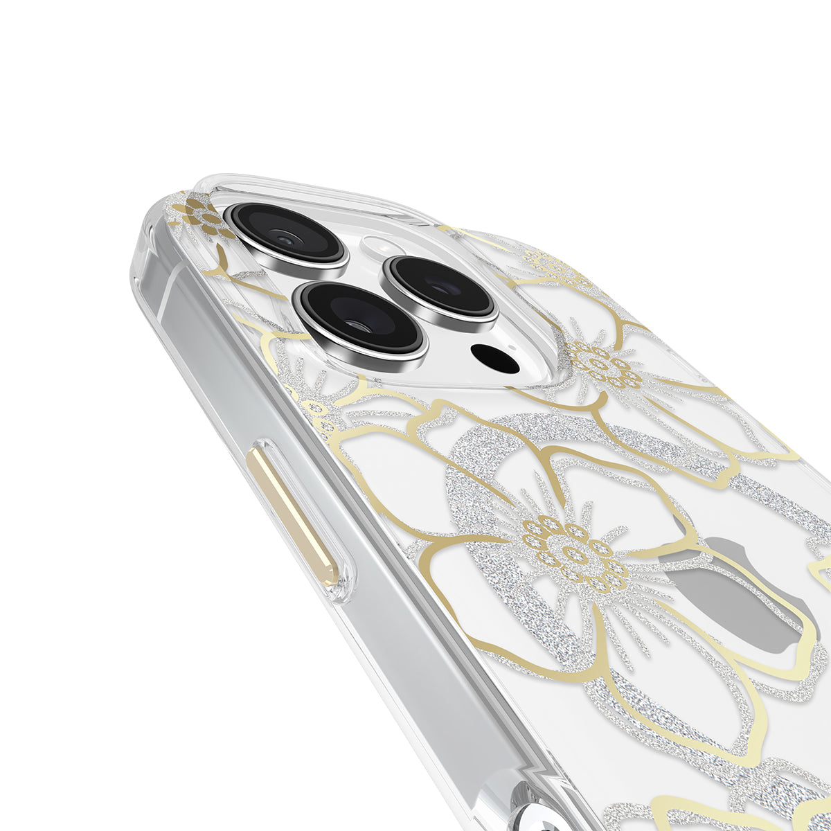 Case-Mate Floral Gems MagSafe CaseFor iPhone 16 Pro - Gold