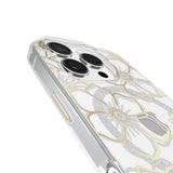 Case-Mate Floral Gems MagSafe CaseFor iPhone 16 Pro - Gold