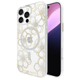 Case-Mate Floral Gems MagSafe CaseFor iPhone 16 Pro Max - Gold