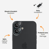EFM Camera Lens ArmourFor iPhone 16 / 16 Plus - Clear