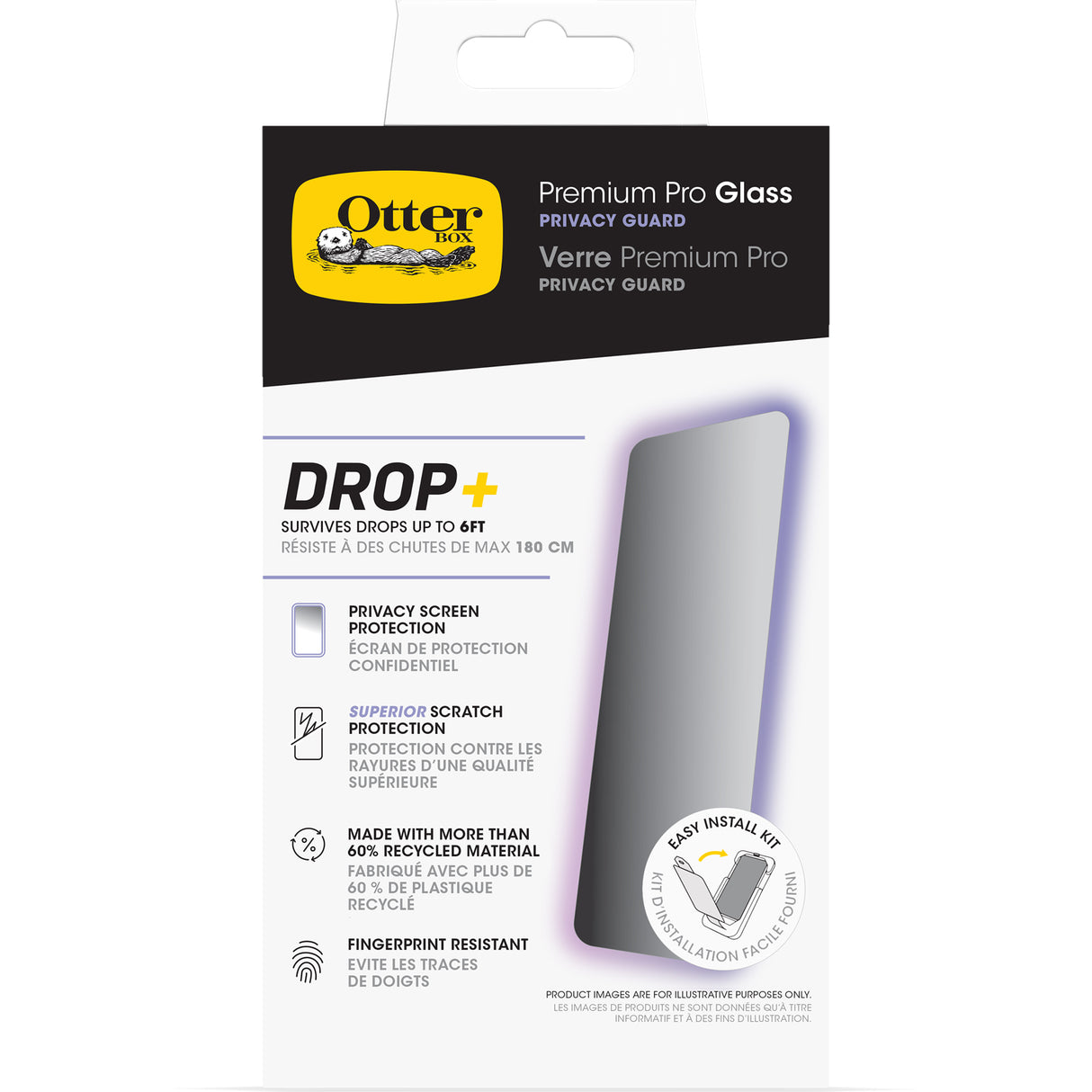 OtterBox Premium Pro Glass Privacy Screen ProtectorFor iPhone 16 Pro - Clear