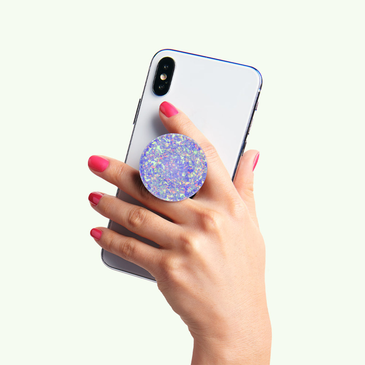 PopSockets Universal PopGripIridescent Confetti Ice Purple