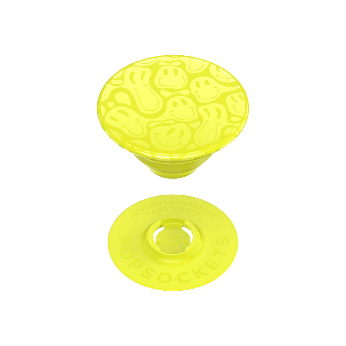 PopGrip Universal Grip (Gen2) HolderNeon Jolt Yellow Smiley Melt