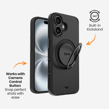 EFM Alta Case with D3O BioFor iPhone 16 - Black