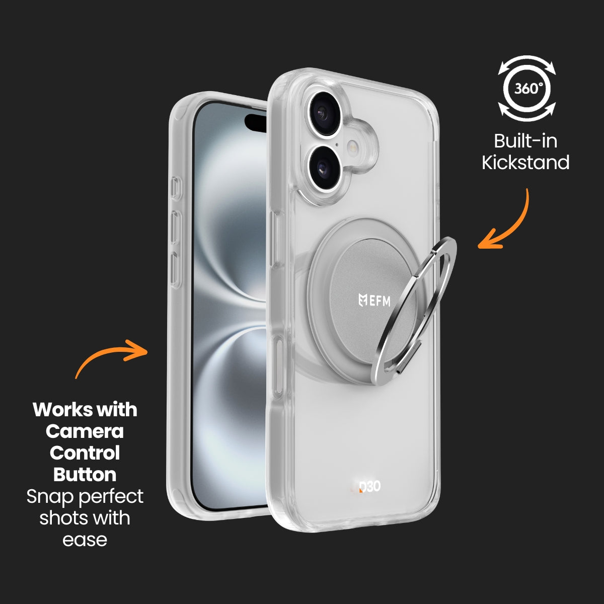 EFM Alta Case with D3O BioFor iPhone 16 - Clear