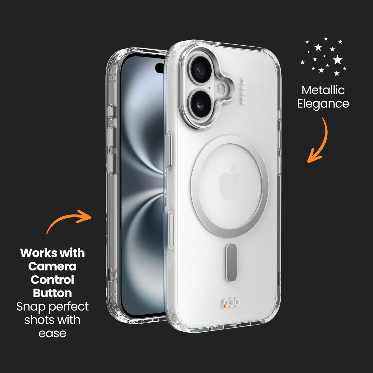 EFM Volta Case with D3O Bio - For iPhone 16 Plus - Clear