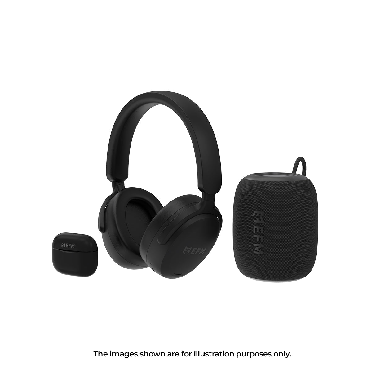 EFM Audio Essential BundleWith Bluetooth Speaker  Headphones and TWS Earbuds