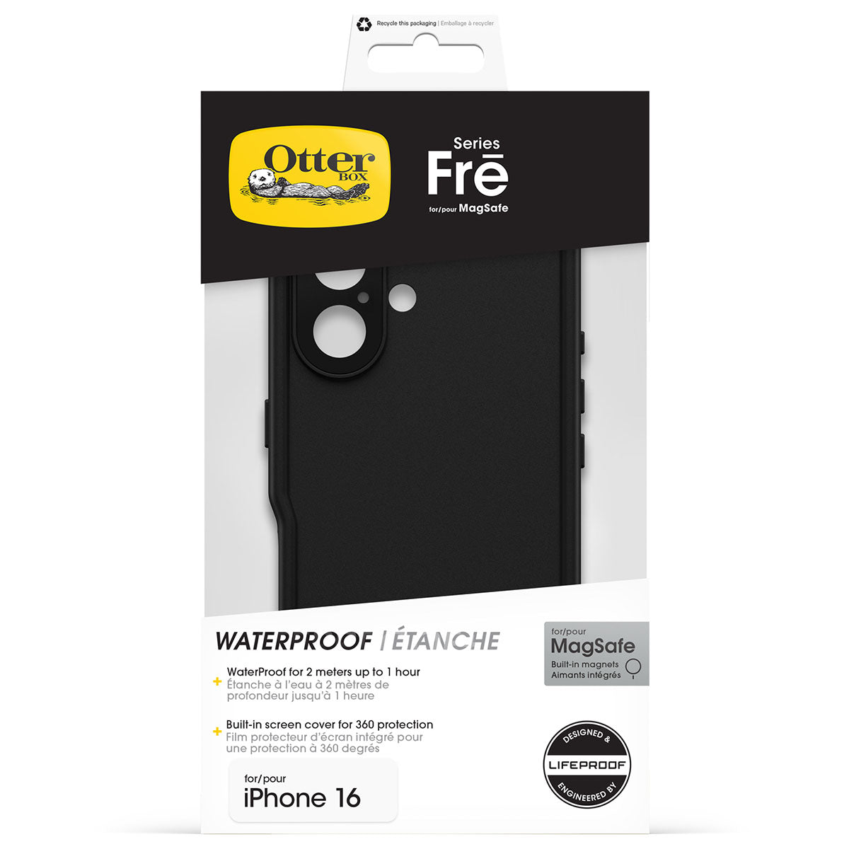 OtterBox Fre MagSafe CaseFor iPhone 16 - Black