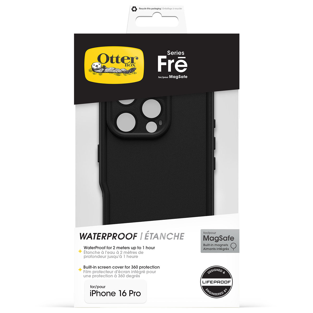 OtterBox Fre MagSafe CaseFor iPhone 16 Pro - Black