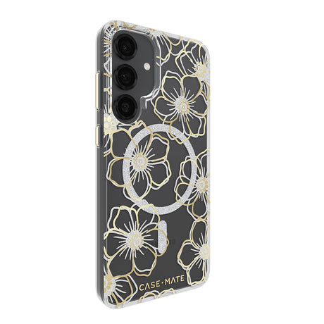 Case-Mate Floral Gems CaseFor Samsung Galaxy S25+ - Gold w/ Magnet