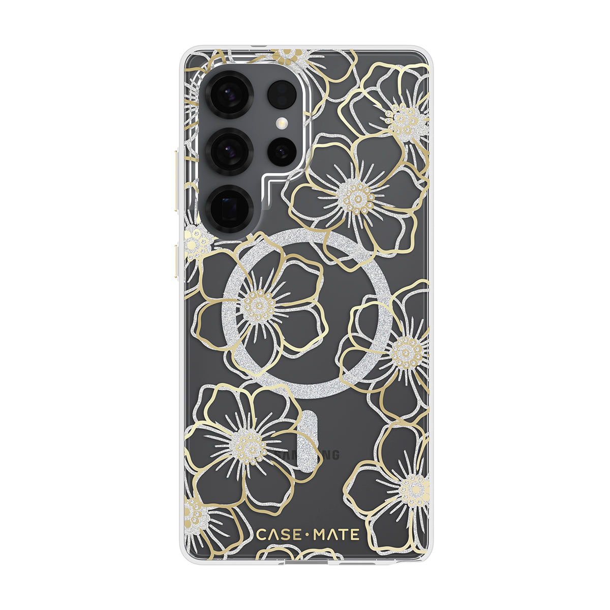 Case-Mate Floral Gems CaseFor Samsung Galaxy S25 Ultra - Gold w/ Magnet