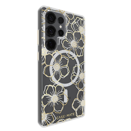 Case-Mate Floral Gems CaseFor Samsung Galaxy S25 Ultra - Gold w/ Magnet